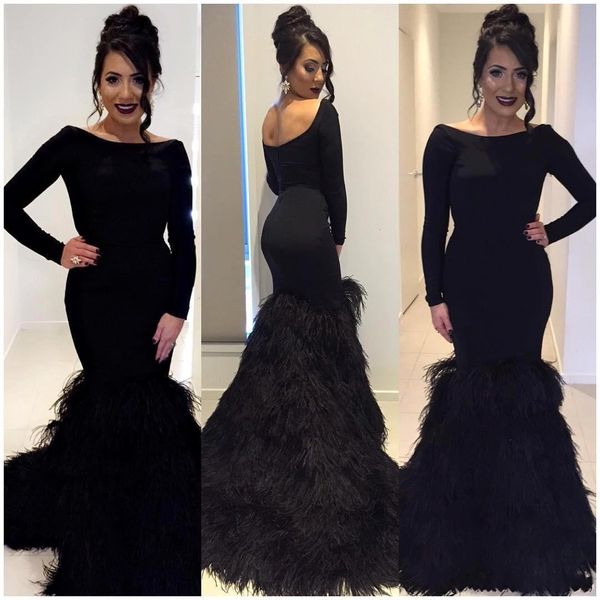 elegant black feathers evening gowns slim backless long sleeves mermaid formal prom gown party dress special occasion bc2042
elegant black feathers evening gowns slim backless long sleeves mermaid formal prom gown party dress special occasion bc2042