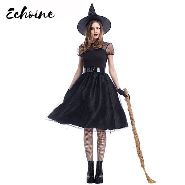 echoine plus size m-xxxl women gothic black yarn witch costume halloween party cosplay fancy magician witch dresses, Black;red
echoine plus size m-xxxl women gothic black yarn witch costume halloween party cosplay fancy magician witch dresses, Black;red