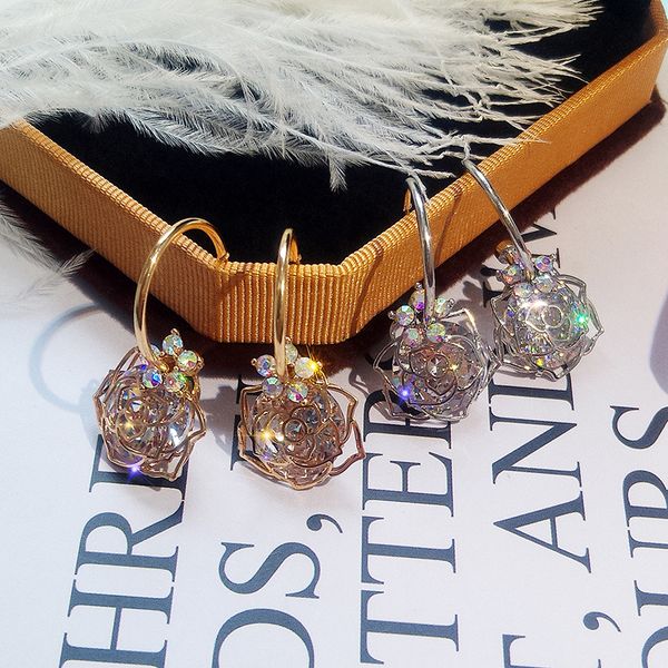 korean new arrival rhinestone flower drop earrings for women shiny rose crystal vintage girls wedding brincos jewelry gift, Silver
korean new arrival rhinestone flower drop earrings for women shiny rose crystal vintage girls wedding brincos jewelry gift, Silver