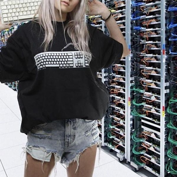 new mens designer t shirts keyboard tee high street fashion print round neck womens selling black white shorts hfsstx199, White;black