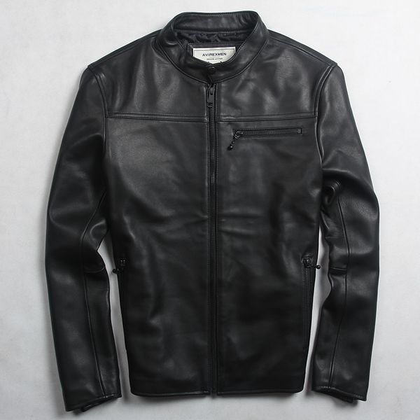 men's fashion avirexmen genuine real sheepskin slim fit leather men sping casual biker jacket male, Black
men's fashion avirexmen genuine real sheepskin slim fit leather men sping casual biker jacket male, Black