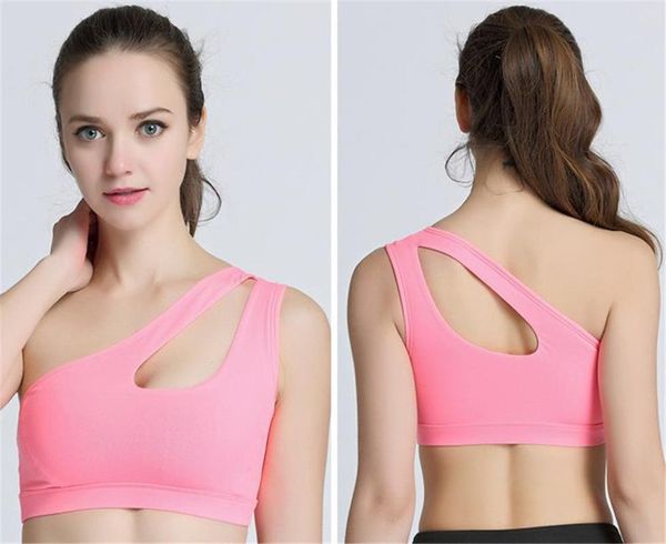 women one shoulder strap quick dry sports bras fitness slim running yoga bras gym padded athletic underwear bralette, White;black
women one shoulder strap quick dry sports bras fitness slim running yoga bras gym padded athletic underwear bralette, White;black