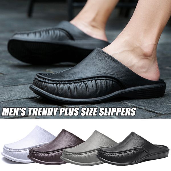men comfy backless slippers casual sandals breathable anti-slip for summer outdoor j55, Black
men comfy backless slippers casual sandals breathable anti-slip for summer outdoor j55, Black