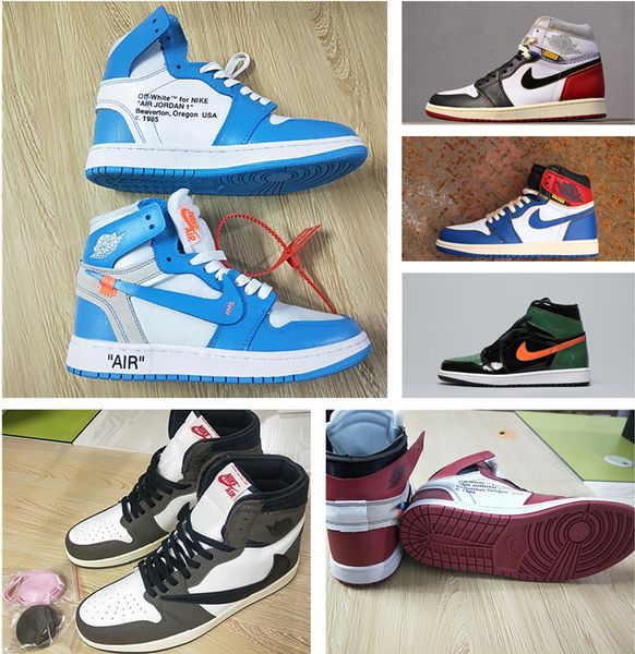 

Hott Off-white x air jordan 1 chicago ретро повседневная обувь classic travis Scott Originals баскетбольные кроссовки Blazer mid Union обувь для ходьбы