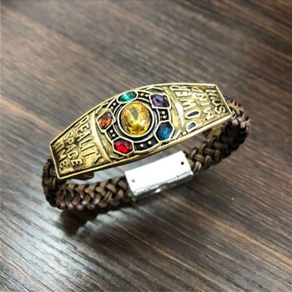 infinity stone gem charm leather bracelets bangles men women the soul stone thanos bracelets cosplay movie costume props jewelry dhl, Golden;silver
infinity stone gem charm leather bracelets bangles men women the soul stone thanos bracelets cosplay movie costume props jewelry dhl, Golden;silver