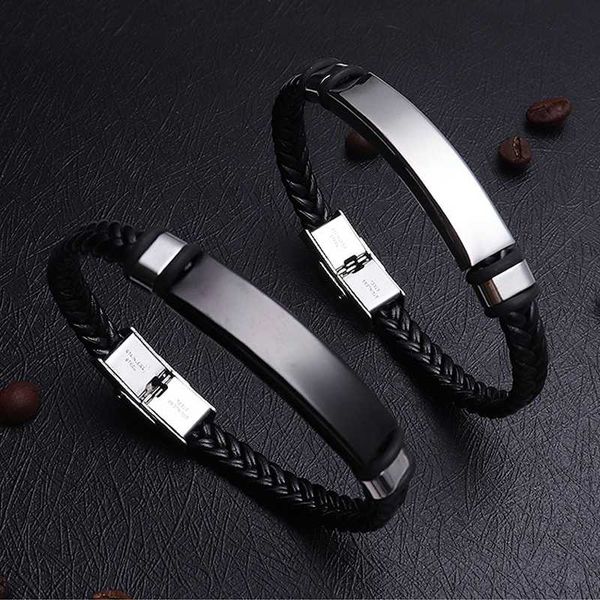 punk men jewelry black braided leather bracelet black/silver stainless steel charm buckle fashion bangles women, White
punk men jewelry black braided leather bracelet black/silver stainless steel charm buckle fashion bangles women, White
