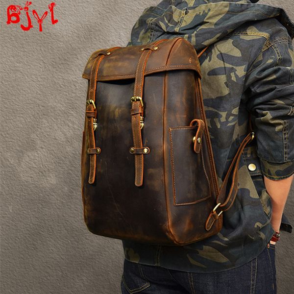 personalized leather men backpack retro original crazy horse leather lapbag cover nostalgic bag classic travel backpacks
personalized leather men backpack retro original crazy horse leather lapbag cover nostalgic bag classic travel backpacks