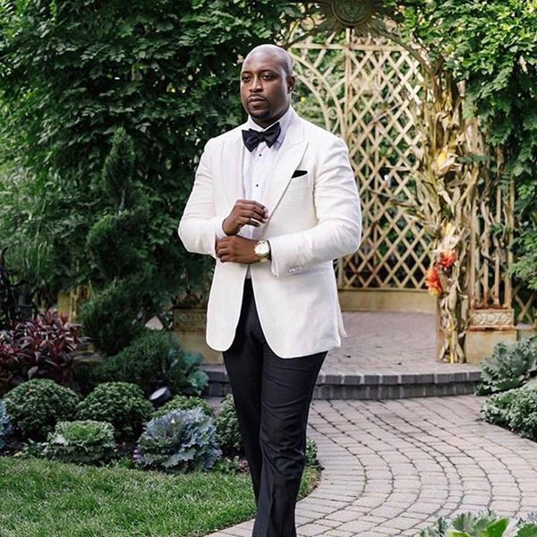 men tuxedos groom white wedding suits 2piece peaked design slim fit terno masculino man blazer costume homme formal bridegroom attires, Black;gray
men tuxedos groom white wedding suits 2piece peaked design slim fit terno masculino man blazer costume homme formal bridegroom attires, Black;gray