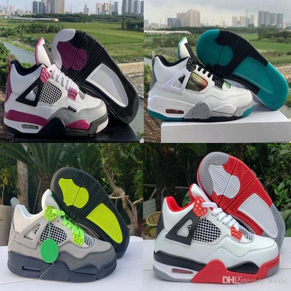 2020 new rasta paris purple white 4 4s mens basketball shoes carnival lucid green neon fire red cool grey jumpman sports trainers sneakers, White;red
2020 new rasta paris purple white 4 4s mens basketball shoes carnival lucid green neon fire red cool grey jumpman sports trainers sneakers, White;red