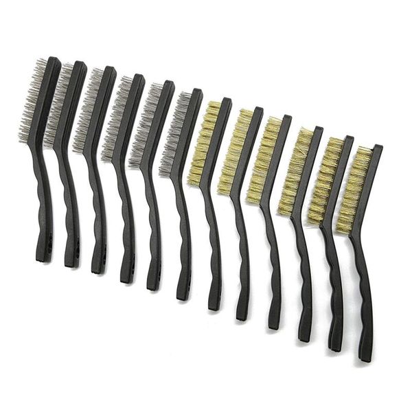 12 pieces 9 inch large scratch wire brush set for cleaning welding slag, rust and dust
12 pieces 9 inch large scratch wire brush set for cleaning welding slag, rust and dust