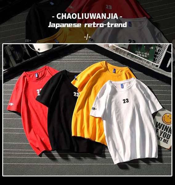 spring 2020 korean trend men's short-sleeved t-shirt cotton round neck half-sleeved bottoming shirt printed compassionate clothes, White;black
spring 2020 korean trend men's short-sleeved t-shirt cotton round neck half-sleeved bottoming shirt printed compassionate clothes, White;black