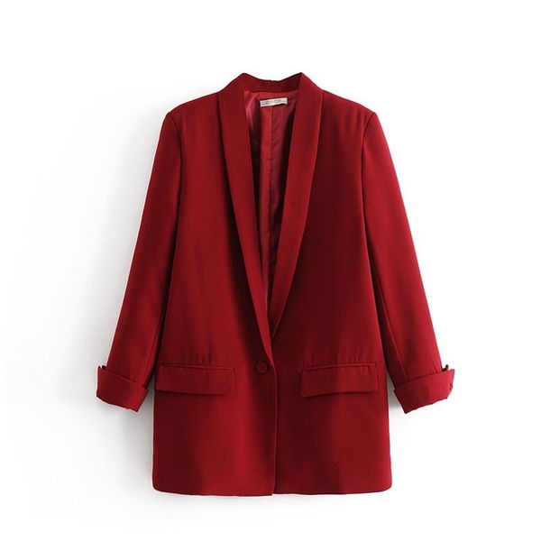 zouhirc classic women red blazer pockets single button long sleeve office wear coat solid female casual outerwear suit coat, White;black
zouhirc classic women red blazer pockets single button long sleeve office wear coat solid female casual outerwear suit coat, White;black