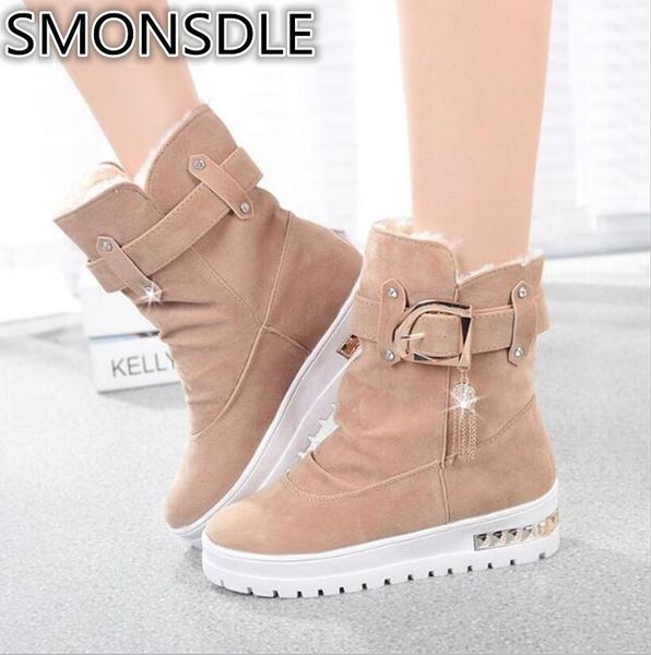 smonsdle 2018 winter new european and american comfortable thick-bottomed round head casual wild anti-skiing boots women a17, Black
smonsdle 2018 winter new european and american comfortable thick-bottomed round head casual wild anti-skiing boots women a17, Black
