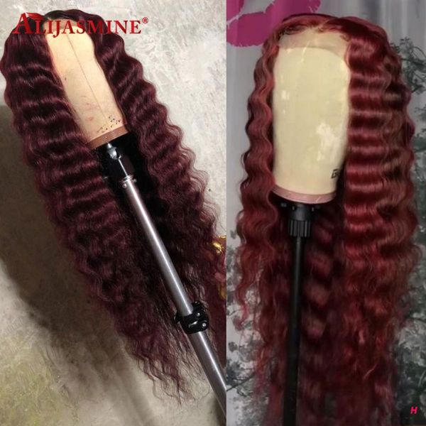 180 density 99j burgundy red colored human hair wigs deep wave 13x4 lace front human hair wigs for women brazilian remy, Black;brown
180 density 99j burgundy red colored human hair wigs deep wave 13x4 lace front human hair wigs for women brazilian remy, Black;brown