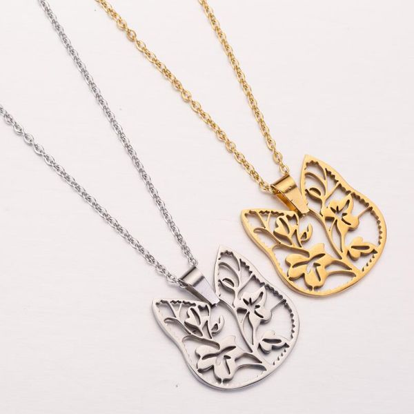 cat necklace for women leaves pendant jewelry on the neck stainless steel chain necklaces fashion tree cute necklaces wholesale, Silver
cat necklace for women leaves pendant jewelry on the neck stainless steel chain necklaces fashion tree cute necklaces wholesale, Silver