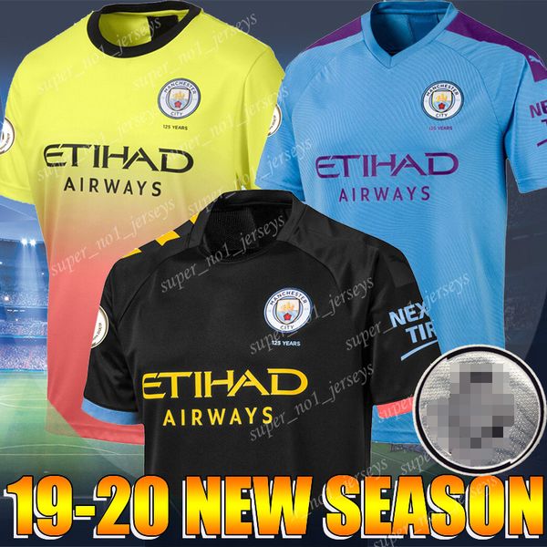 19-20 manchester sterling kun aguero city mahrez jesus sane de bruyne home away soccer jersey kid kits, White;yellow 
19-20 manchester sterling kun aguero city mahrez jesus sane de bruyne home away soccer jersey kid kits, White;yellow