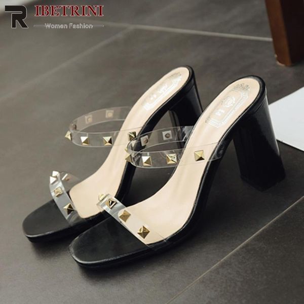 ribetrini trendy summer sweet concise shoes woman cool rivet decorating high heels slides women casual heeled slippers, Black
ribetrini trendy summer sweet concise shoes woman cool rivet decorating high heels slides women casual heeled slippers, Black