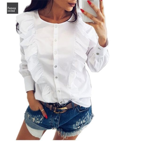 мода повседневная женщин ruffles блузка весна o шеи длинным рукавом кнопка вниз рубашки синий полосатый офис wear regular tops, White
мода повседневная женщин ruffles блузка весна o шеи длинным рукавом кнопка вниз рубашки синий полосатый офис wear regular tops, White