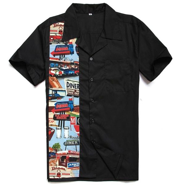 2020 new mens button shirt rockabilly car print panel shirt cotton short sleeve black casual blouse camisa masculina, White;black
2020 new mens button shirt rockabilly car print panel shirt cotton short sleeve black casual blouse camisa masculina, White;black