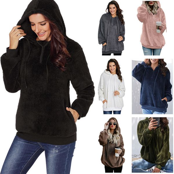 Winter new plush protective clothes women with hats and velvet loose long sleeves to keep warm blouses SY251273
Winter new plush protective clothes women with hats and velvet loose long sleeves to keep warm blouses SY251273