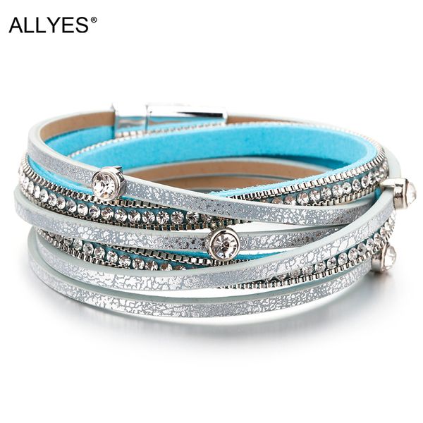 anklets allyes multilayer leather bracelets for women femme trendy boho crystal beads charm braclet female statement jewelry, Red;blue
anklets allyes multilayer leather bracelets for women femme trendy boho crystal beads charm braclet female statement jewelry, Red;blue