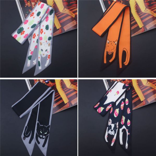 autumn 2019 animal series small scarf bag handle fashion high-end small ribbon small scarf for ladies, Blue;gray
autumn 2019 animal series small scarf bag handle fashion high-end small ribbon small scarf for ladies, Blue;gray