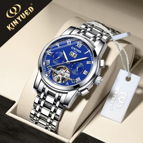 kinyued jinyueda stainless steel strip tourbillon automatic mechanical watch luminous waterproof selling watch male, Slivery;brown
kinyued jinyueda stainless steel strip tourbillon automatic mechanical watch luminous waterproof selling watch male, Slivery;brown