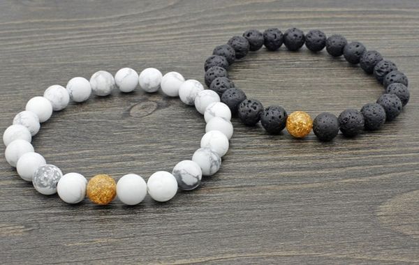 8mm kh5 reiki chakra black stone volcanic lava bracelet elastic white howlite buddha yoga charm stone bead bangles, Golden;silver
8mm kh5 reiki chakra black stone volcanic lava bracelet elastic white howlite buddha yoga charm stone bead bangles, Golden;silver
