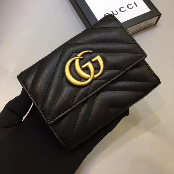 with box leather wallet coin purse short wallet purse lady card holder classic folding zipper pocket, Red;black 
with box leather wallet coin purse short wallet purse lady card holder classic folding zipper pocket, Red;black