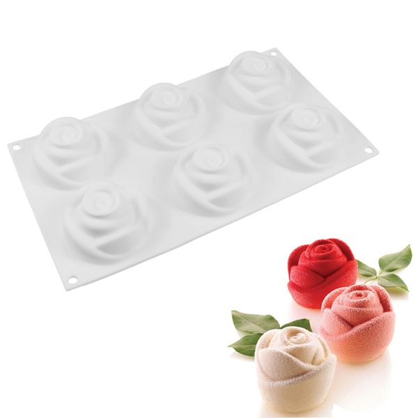 3d silicone rose shape 6 cavity cake mould dessert baking tools for cakes chocolates pastry
3d silicone rose shape 6 cavity cake mould dessert baking tools for cakes chocolates pastry