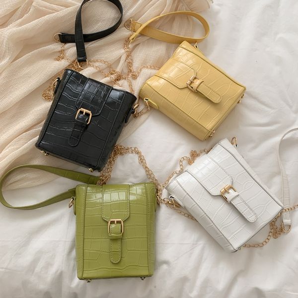small bag female 2020 new korean version of the wild stone pattern shoulder messenger bag texture chain bucket tote bags
small bag female 2020 new korean version of the wild stone pattern shoulder messenger bag texture chain bucket tote bags