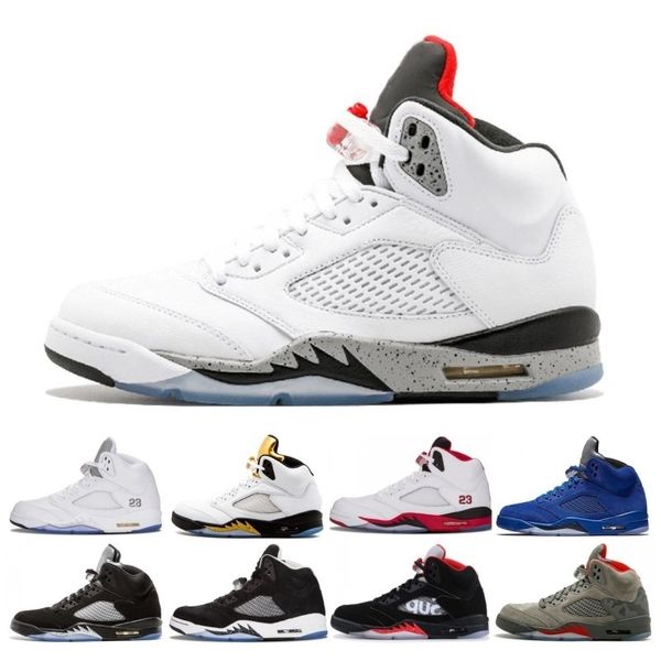 mens 5 5s basketball shoes international flight blue suede olympic og metallic black white cement fire red sport sneaker size 41-47
mens 5 5s basketball shoes international flight blue suede olympic og metallic black white cement fire red sport sneaker size 41-47