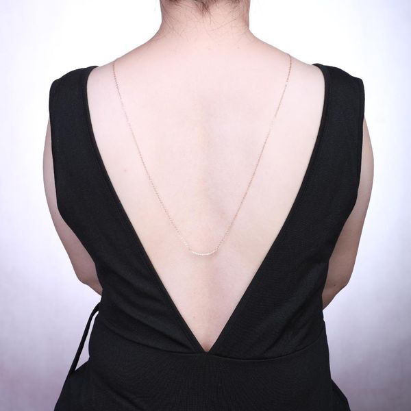 fashion flash drill body chain meniscus v-shaped pendant back chain necklace simple jewelry accessories for women daily/party, Silver
fashion flash drill body chain meniscus v-shaped pendant back chain necklace simple jewelry accessories for women daily/party, Silver