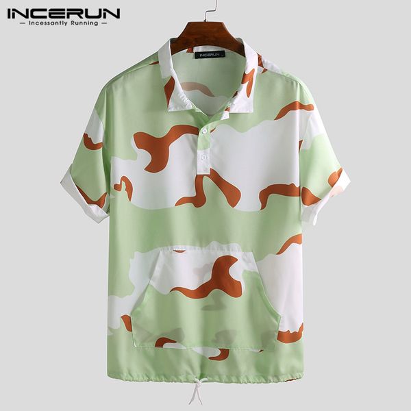 incerun 2019 streetwear camouflage mens shirt pockets lapel neck short sleeve camisa masculina loose casual hawaiian shirts men, White;black
incerun 2019 streetwear camouflage mens shirt pockets lapel neck short sleeve camisa masculina loose casual hawaiian shirts men, White;black
