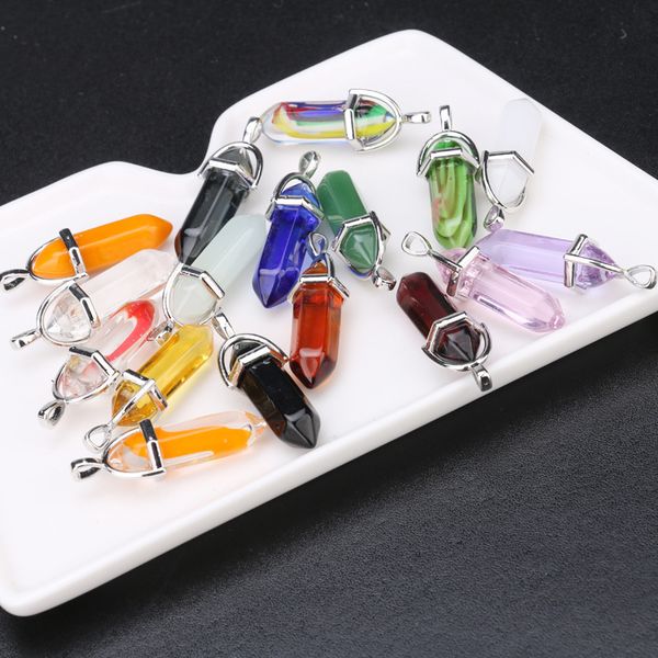 hexagon column necklace natural crystal pendant necklace couple energy stone, Silver
hexagon column necklace natural crystal pendant necklace couple energy stone, Silver