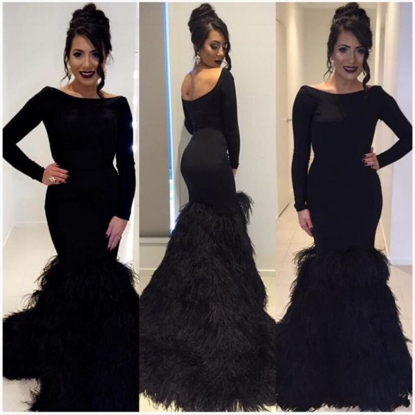 black elegant evening dresses scoop neck capped long sleeves sweep train feather zipper back women party gowns fashion prom dresses, Black;red
black elegant evening dresses scoop neck capped long sleeves sweep train feather zipper back women party gowns fashion prom dresses, Black;red