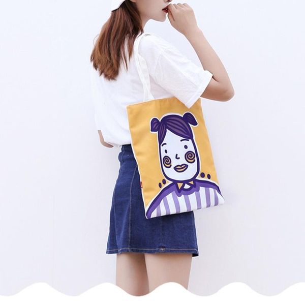 ladies hand bags cartoon canvas bag wild cotton tote bag portable environmental protection sac main femme 2020#y3
ladies hand bags cartoon canvas bag wild cotton tote bag portable environmental protection sac main femme 2020#y3