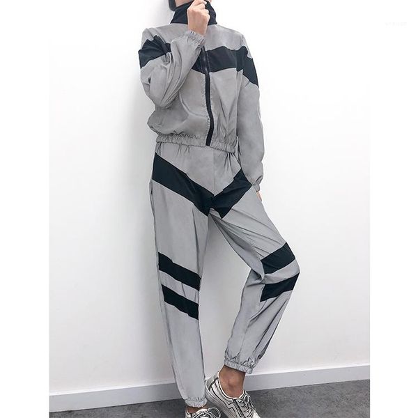 sport tracksuits striped stand neck ladies two piece sets casual active female clothing womens patchwork reflective, Gray
sport tracksuits striped stand neck ladies two piece sets casual active female clothing womens patchwork reflective, Gray