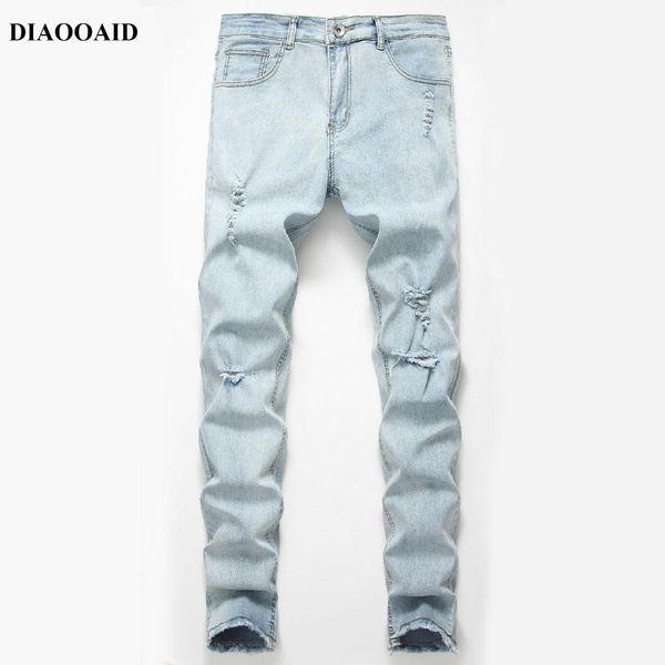 diaooaid2019 new men's denim pant stretch destroyed ripped design fashion ankle pants zipper skinny jeans for men denim trousers, Blue
diaooaid2019 new men's denim pant stretch destroyed ripped design fashion ankle pants zipper skinny jeans for men denim trousers, Blue
