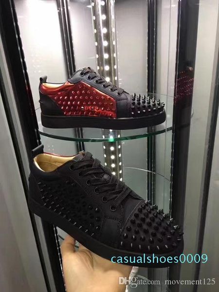 france style luxury low red bottom sneaker shoes junior spikes outdoor trainer walking casual shoes c09, Black
france style luxury low red bottom sneaker shoes junior spikes outdoor trainer walking casual shoes c09, Black