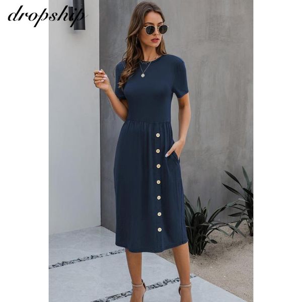 dropship midi solid t shirt dress for women short sleeve button o neck summer dresses casual cotton beach dresses tunic, Black;gray
dropship midi solid t shirt dress for women short sleeve button o neck summer dresses casual cotton beach dresses tunic, Black;gray
