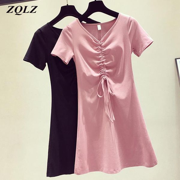 zqlz summer dress women 2020 new casual mini v-neck short sleeve vestidos slim black beach elegant dresses female, Black;gray
zqlz summer dress women 2020 new casual mini v-neck short sleeve vestidos slim black beach elegant dresses female, Black;gray
