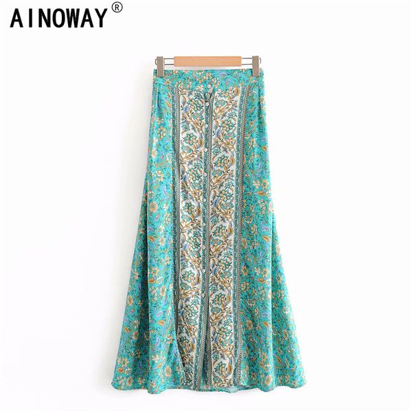 vintage chic hippie women floral peacock printed high elastic waist beach bohemian skirt ladies maxi a-line boho skirt, Black
vintage chic hippie women floral peacock printed high elastic waist beach bohemian skirt ladies maxi a-line boho skirt, Black