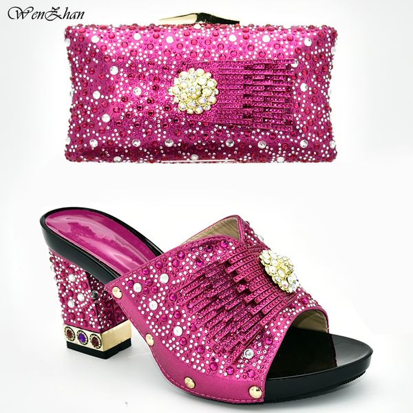 fuchsia italian ladies shoe and bag set decorated with rhinestone nigerian women wedding shoes and bag set african party d96-1, Black
fuchsia italian ladies shoe and bag set decorated with rhinestone nigerian women wedding shoes and bag set african party d96-1, Black