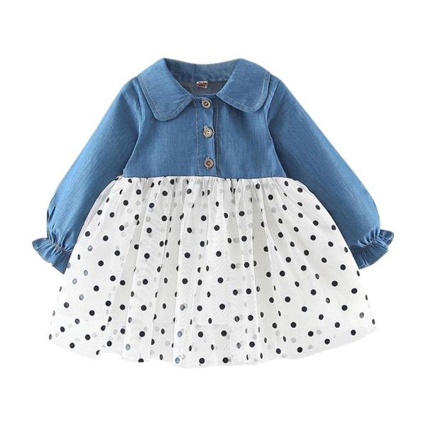 long sleeve princess dress baby kids girls turn down collar dot printing breathable soft splicing ruffled mesh dresses, Red;yellow
long sleeve princess dress baby kids girls turn down collar dot printing breathable soft splicing ruffled mesh dresses, Red;yellow