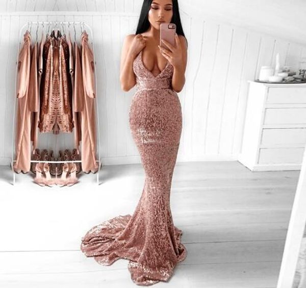 vestidos de fiesta deep v-neck prom dresses sequined mermaid backless prom party dress sweep train gala dress evening gowns, Black
vestidos de fiesta deep v-neck prom dresses sequined mermaid backless prom party dress sweep train gala dress evening gowns, Black