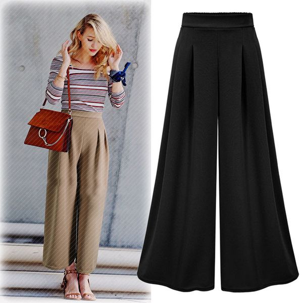 wish 2019 autumn new style large size dress casual capri pants high-waisted loose pants d076, Black;white
wish 2019 autumn new style large size dress casual capri pants high-waisted loose pants d076, Black;white