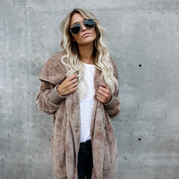 women's fur & faux wear on both sides coat women 2021 autumn winter warm soft jacket female plush overcoat pocket casual teddy outwear, Black
women's fur & faux wear on both sides coat women 2021 autumn winter warm soft jacket female plush overcoat pocket casual teddy outwear, Black