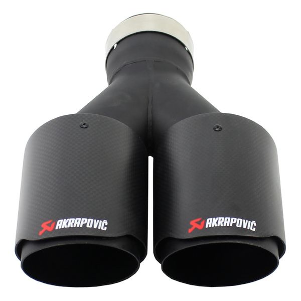 1pc: inlet 51mm 54mm 57mm 60mm 63mm carbon fiber akrapovic exhaust muffler pipe dual tips car end tailpipe black stainless steel
1pc: inlet 51mm 54mm 57mm 60mm 63mm carbon fiber akrapovic exhaust muffler pipe dual tips car end tailpipe black stainless steel