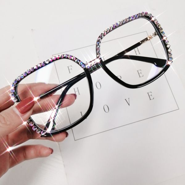 oversized diamond square glasses frame women eyeglasses brand design luxury crystal clear lens glasses feminino, Black
oversized diamond square glasses frame women eyeglasses brand design luxury crystal clear lens glasses feminino, Black
